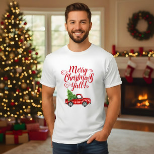 T-shirt Merry Christmas Y'all Vintage