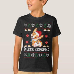 T-shirt Merry Corgmas Santa Claus Corgi Dog Xmas Tree Ugly