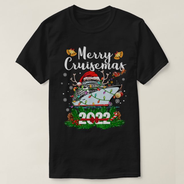 T-shirt Merry Cruisemas 2022 Noël Père Noël Reindeer Crui (Design devant)