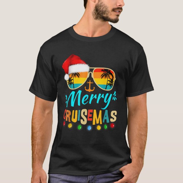 T-shirt Merry Cruisemas 2025 Noël Père Noël Reindeer Crui (Devant)