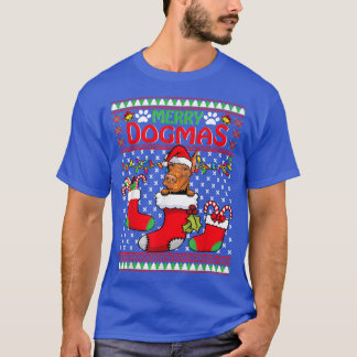 T-shirt Merry Dogmas Doberman Dog Funny Ugly Christmas Xma