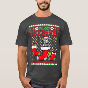 T-shirt Merry Dogmas Irish Setter Dog Funny Ugly Christmas