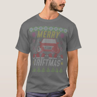 T-shirt Merry Driftmas Drôle Mauvais Sweatters de Noël 