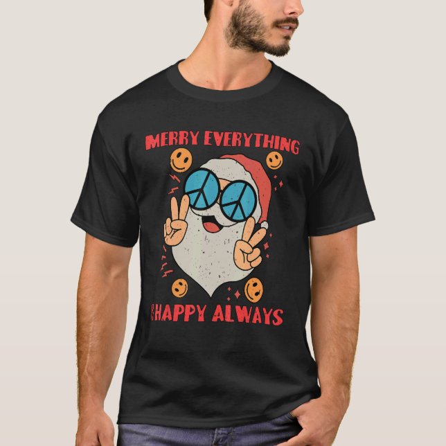 T-shirt Merry Everything Happy Always (Devant)