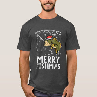 T-shirt Merry Fishmas Fish Fishing Xmas PJs Christmas Paja