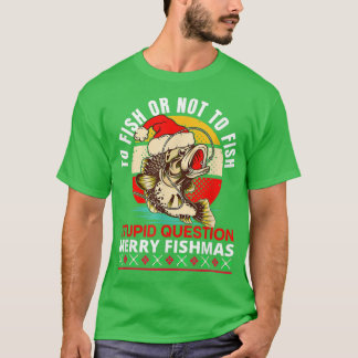 T-shirt Merry Fishmas, Funky Christmas Fishing, Christmas