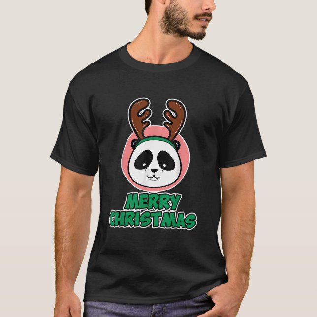 T-shirt Merry For Panda Fans Panda (Devant)