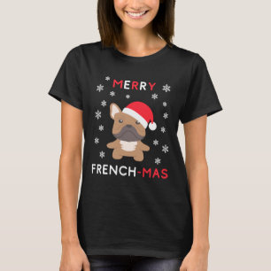T-shirt Merry French Mas Funny Noël French Bulldog Xm