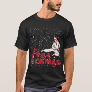 T-shirt Merry Kickmas Karate Cadeaux de Noël