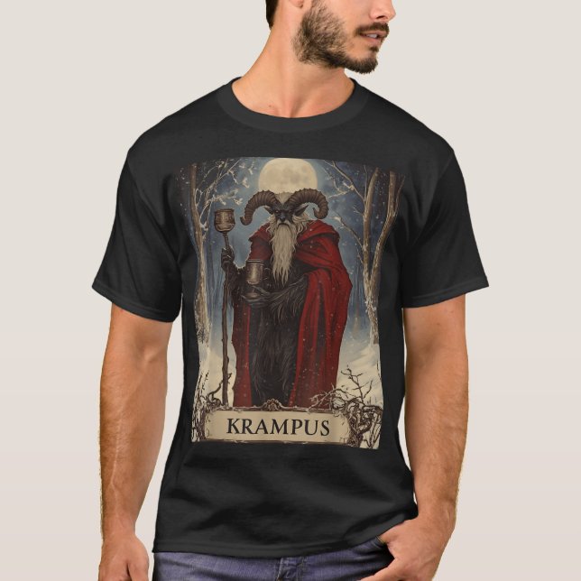 T-shirt Merry Krampus Pajama Funny Christmas Horror Ugly S (Devant)