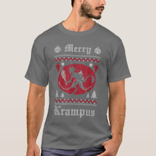 T-shirt Merry Krampus, Ugly Christmas Sweater, Merry Chris