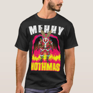T-shirt Merry Mothmas Noël Mothman Folklore Déplaisant Cr