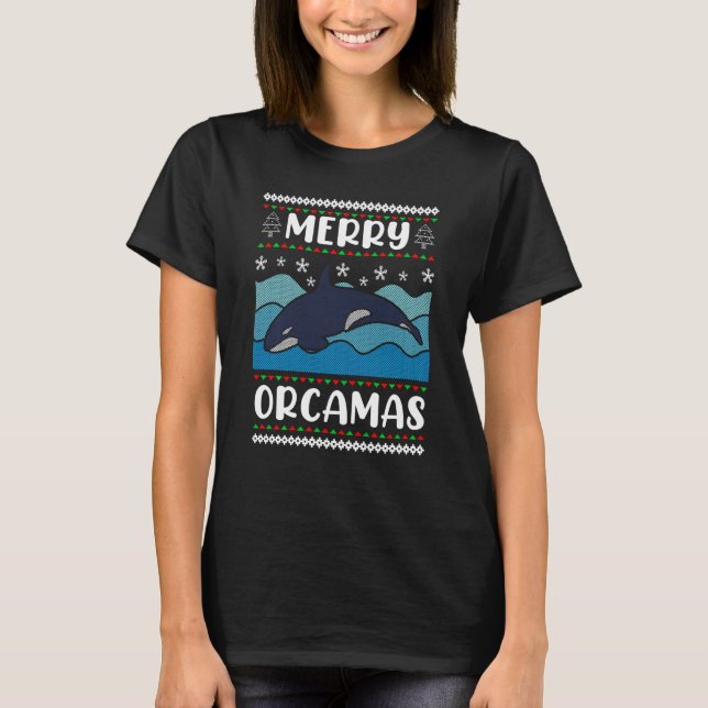 T-shirt Merry Orcamas Orca diver marine biologist Swea (Devant)