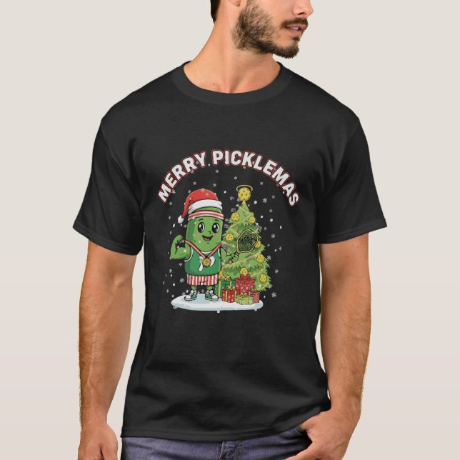 T-shirt  Merry Picklemas Funny Pickleball Champion   (Devant)