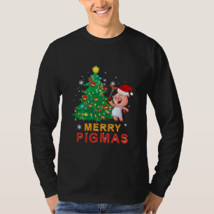 T-shirt Merry Pigmas Christmas Pig Lovers Christmas Tree