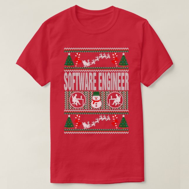T-shirt Merry Software Engineer Travail Vilain Sweater de  (Design devant)