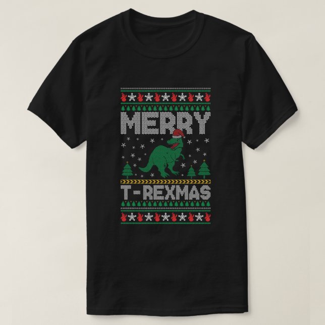 T-shirt Merry T-REXMAS  (Design devant)