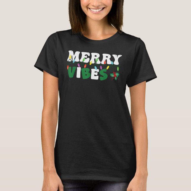 T-shirt Merry Vibes Holly Women Jolly Christmas (Devant)