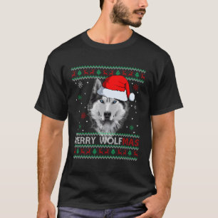 T-shirt Merry Wolfmas Merry Wolf Ugly