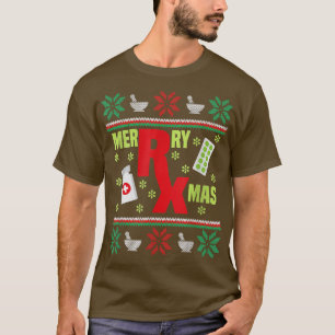 T-shirt Merry Xmas Pharmacien Pharmacie Pharmacien Noël la