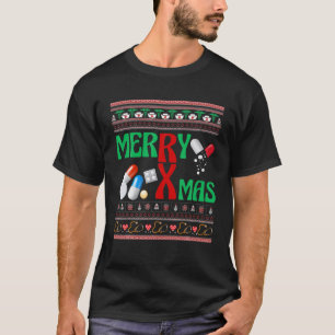 T-shirt Merry Xmas Pharmaciens de Noël laid Pharmacie Tec