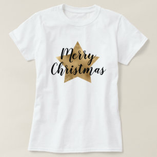T-shirt Merveilleuse étoile d'or Noël