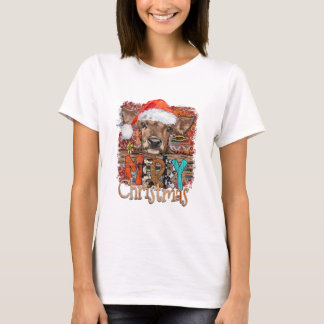 T-shirt Merveilleuse vache de Noël
