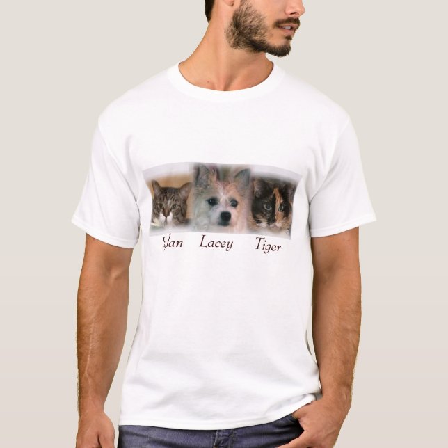 T-shirt mes 3 animaux familiers (Devant)