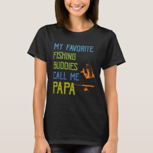 T-shirt Mes amis de pêche préférés Appelez-moi Papa Pères