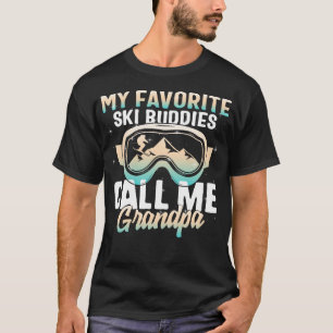 T-shirt Mes Amoureux De Ski Préférés, Appelez-Moi Grand-Pè