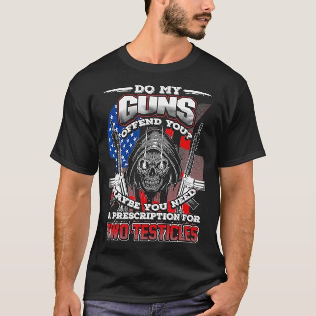 T-shirt MES ARMES VOUS OFFENTENT-ELLES DES DROITS DE 2E Am (Devant)