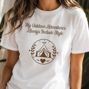 T-shirt Mes aventures en plein air comprennent toujours du