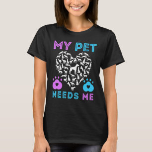 T-shirt Mes Besoins Moi Suicide Chien de Soutien Émotionne