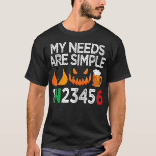 T-shirt Mes Besoins Sont Simple Gear Shifting Halloween Bi
