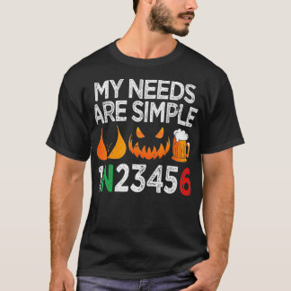 T-shirt Mes Besoins Sont Simple Gear Shifting Halloween Bi