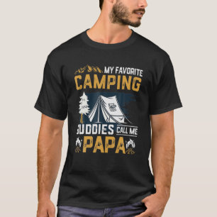 T-shirt Mes camarades de camping favoris Appelez-moi Papa 