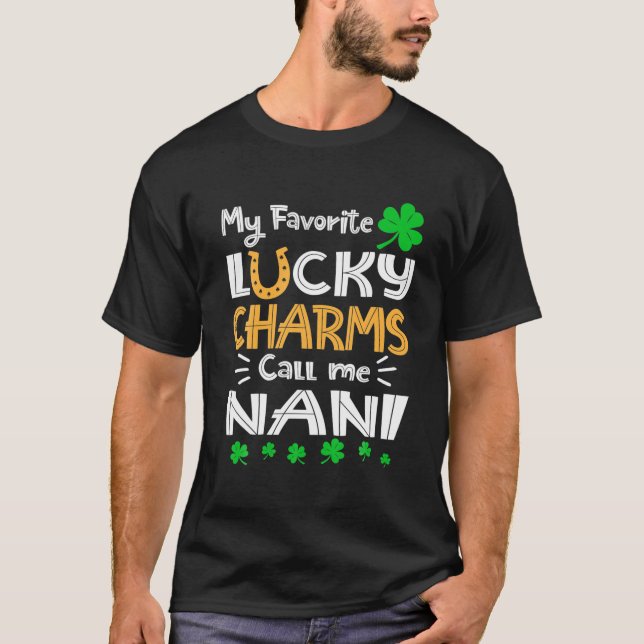 T-shirt Mes Charmes Chanceux Favoris Appelez-Moi Nani Funn (Devant)
