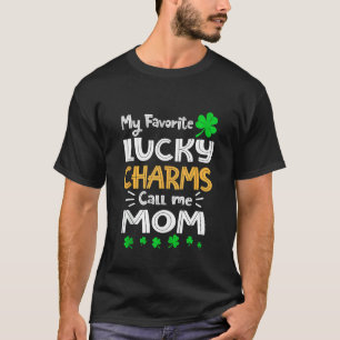 T-shirt Mes Charms Chanceux Favoris Appelez-Moi Maman Funn