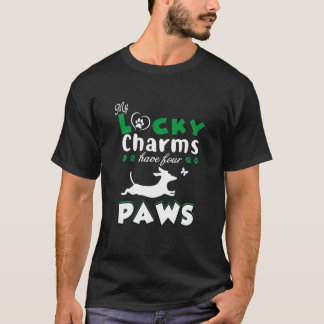 T-shirt Mes Charms Chanceux Ont Quatre Paws Patrick Dachsh