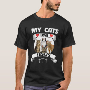 T-shirt Mes chats aiment Jésus  Maman Papa chaton chrétien