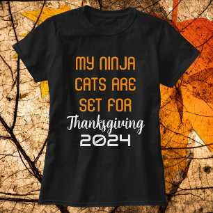 T-shirt Mes chats ninjas sont prêts pour Thanksgiving Pers