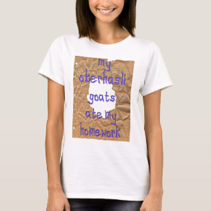 T-shirt Mes chèvres Oberhasli Mangent Mes devoirs