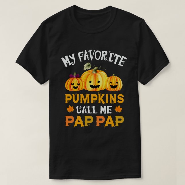 T-shirt Mes Citrouilles préférés m'appellent Halloween Pap (Design devant)