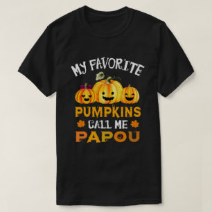 T-shirt Mes Citrouilles préférés m'appellent Papou Funn