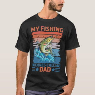 T-shirt Mes copains de pêche préférés m'appellent Papa Fil