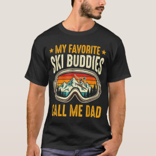 T-shirt Mes Copains de Ski Me Appellent Papa Drôle de Père
