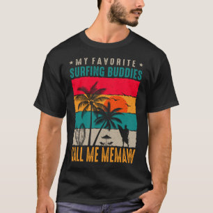 T-shirt Mes copains préférés de surf APPELLE MOI MEMAW Vin