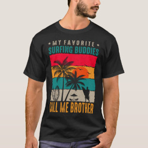 T-shirt Mes copains préférés de surf M'APPELLE BROTHER Vin