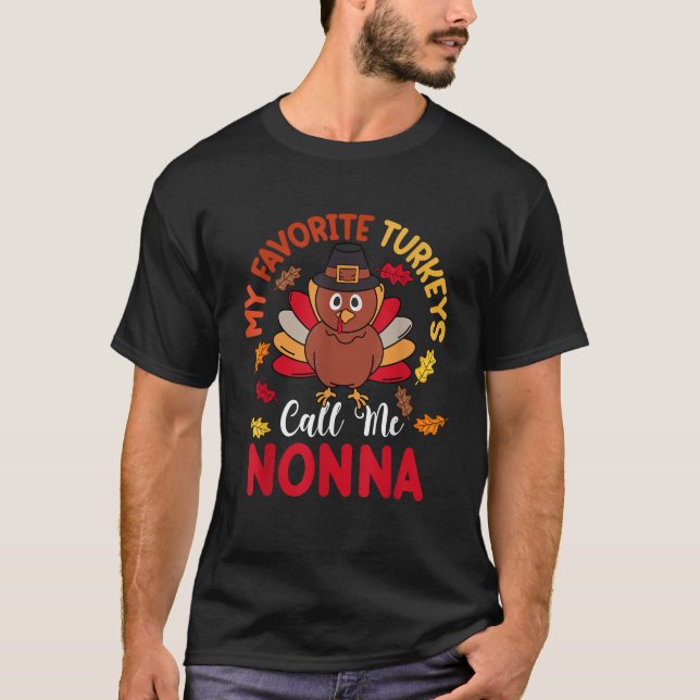 T-shirt Mes Dindons Préférés M'Appelle Non Automne Automne (Devant)