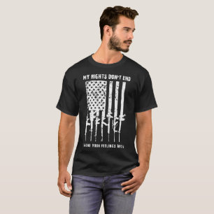 T-shirt mes droites ne finissent pas où vos sentiments